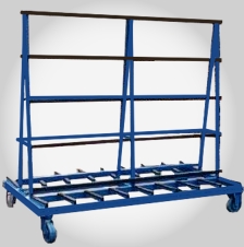 Transport rack for flat glass